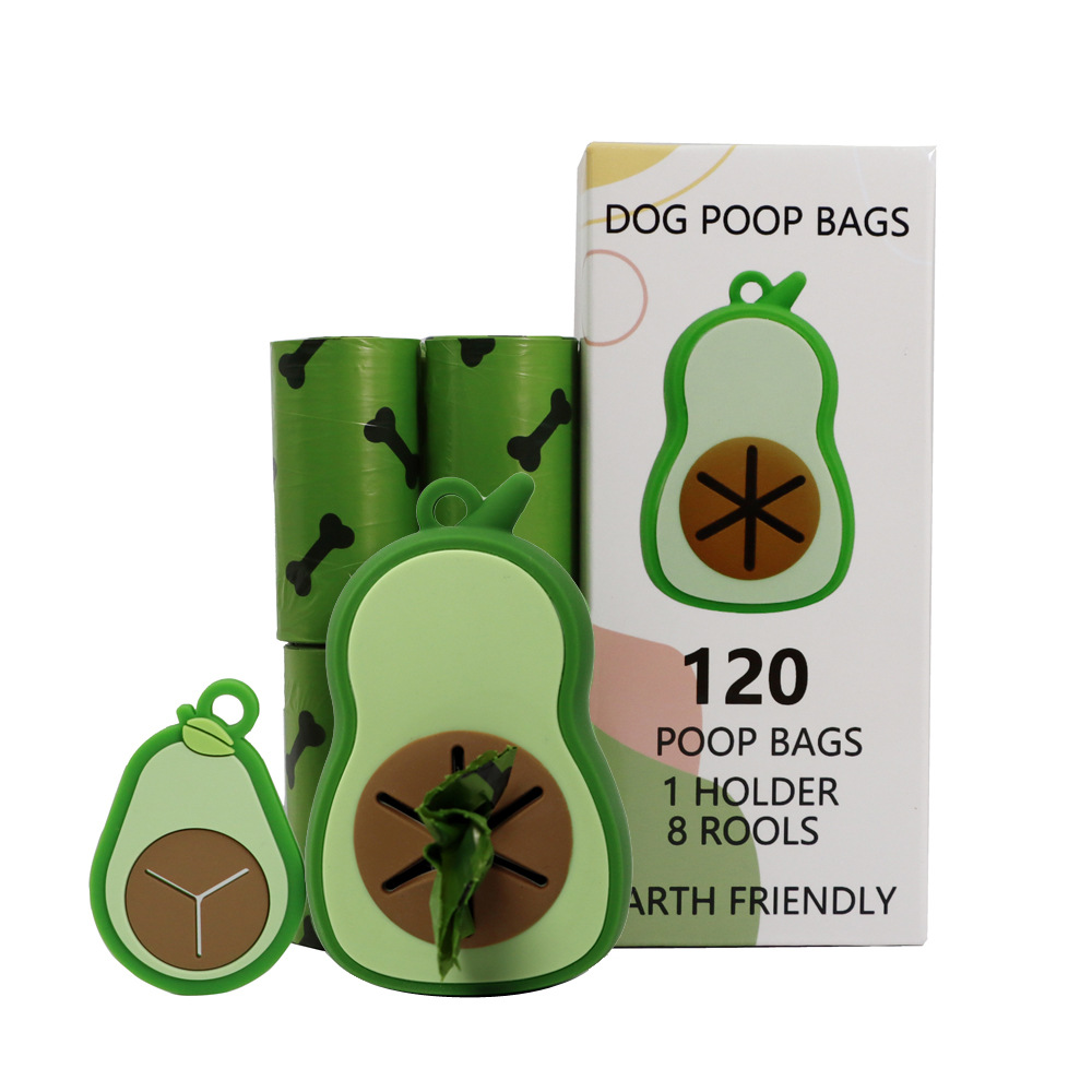 Poop Bag Dispenser - 휴대용 애완동물 배설물 수집기 - 아보카도