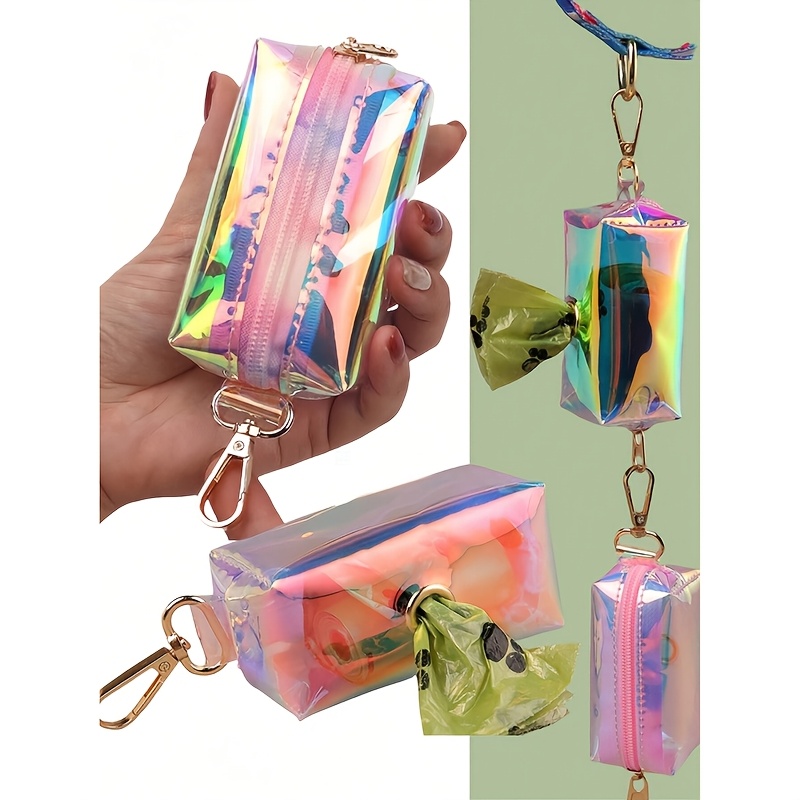Poop Bag Dispenser - 1pc 홀로그램 반사 개 똥 가방
